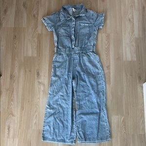 Cat & Jack Light Blue Denim Jumpsuit